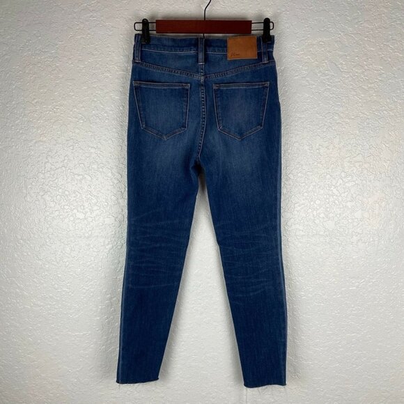 J. Crew Lookout High Rise Skinny Denim Raw Hem 27 - Picture 3 of 9